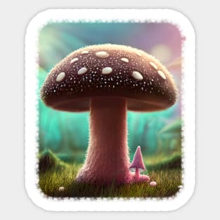 Realistic and Aesthetic Mushroom Sticker